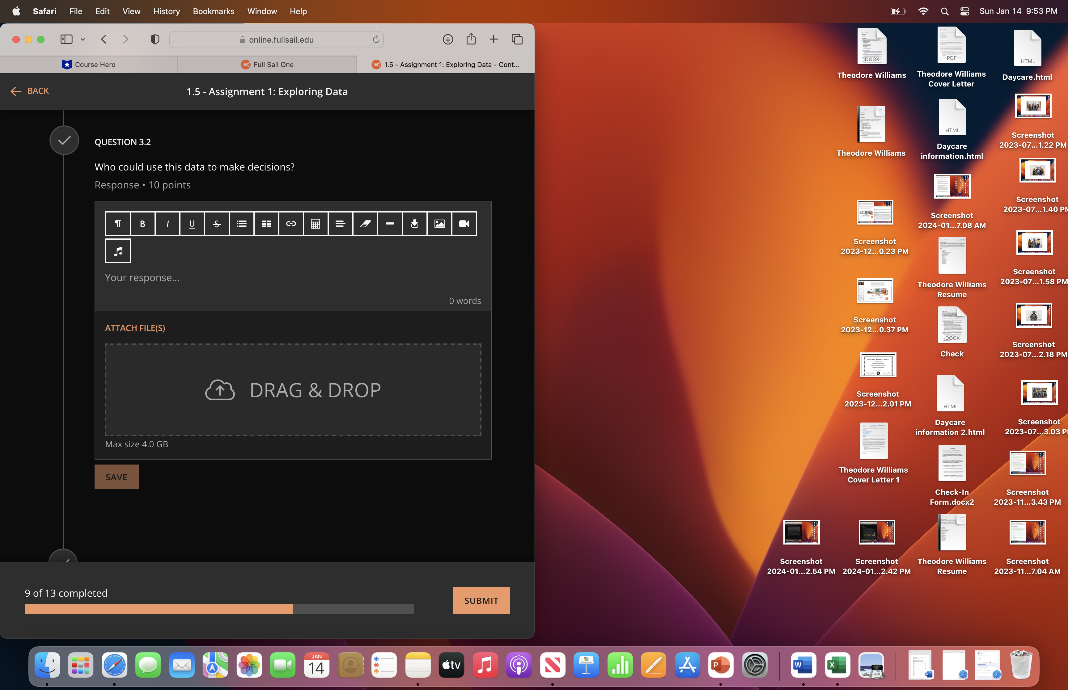 1: Exploring Data - Cont... DOCX Theodore Williams Theodore Williams GROUP 3