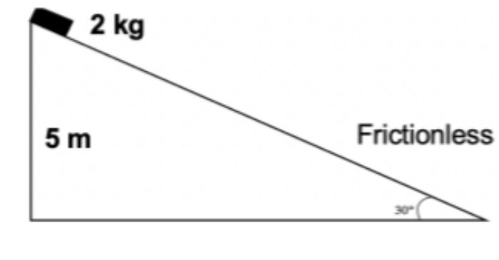 5m 2 kg Frictionless 30