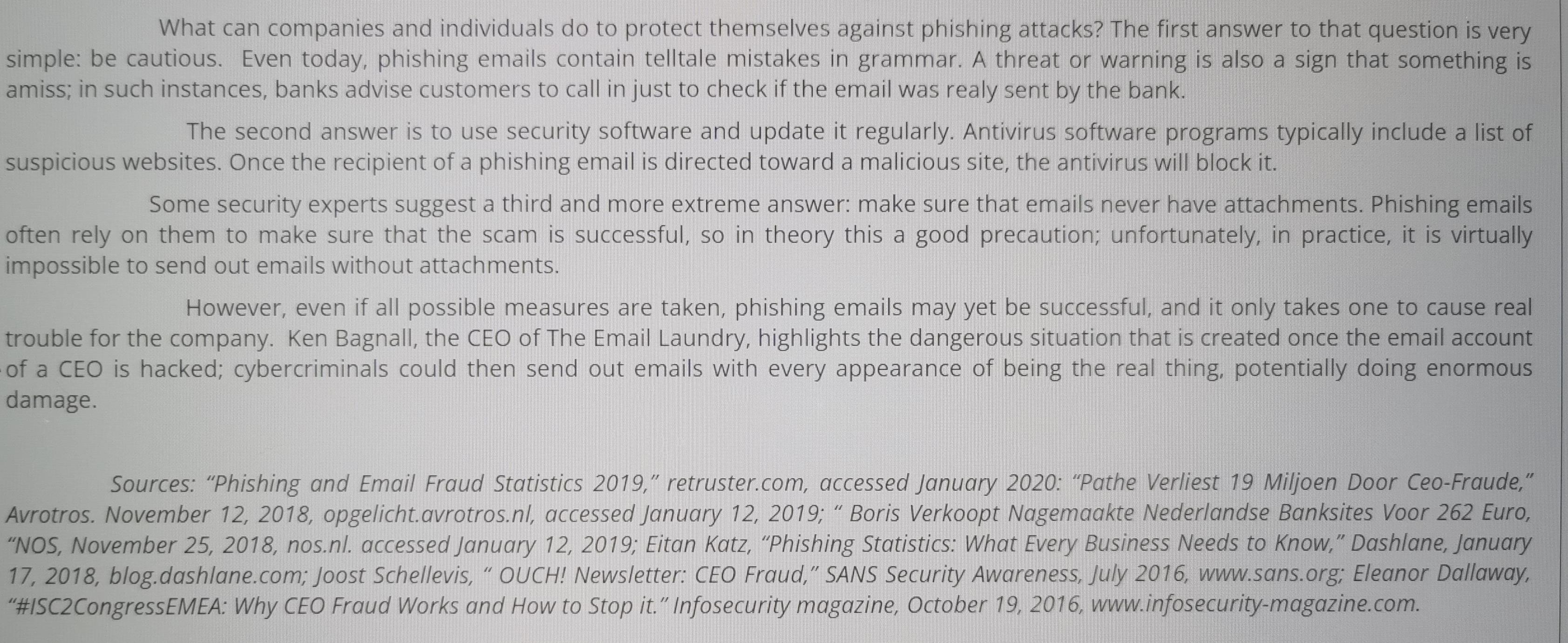 phishing. Which of the two forms of phishing do you think is