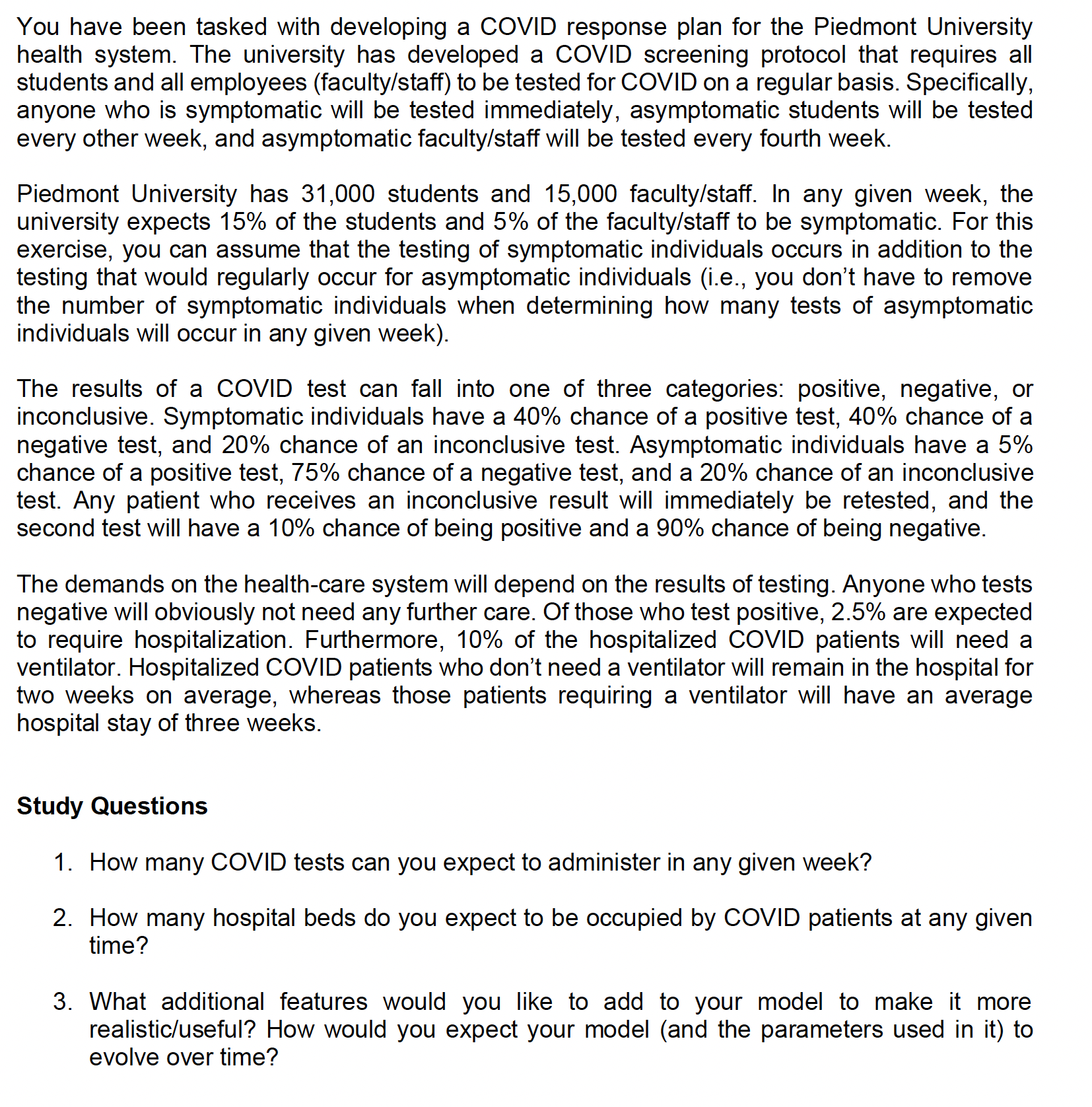 Eastern Time the day the before the Week 2 Live Session Goal: