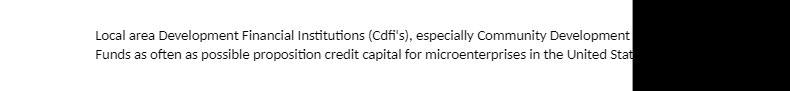 Local area Development Financial Institutions (Cdfi's), especially Community Development Funds as often