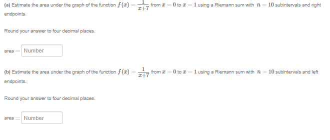 = -1 to z = 4 using a Riemann sum with 12