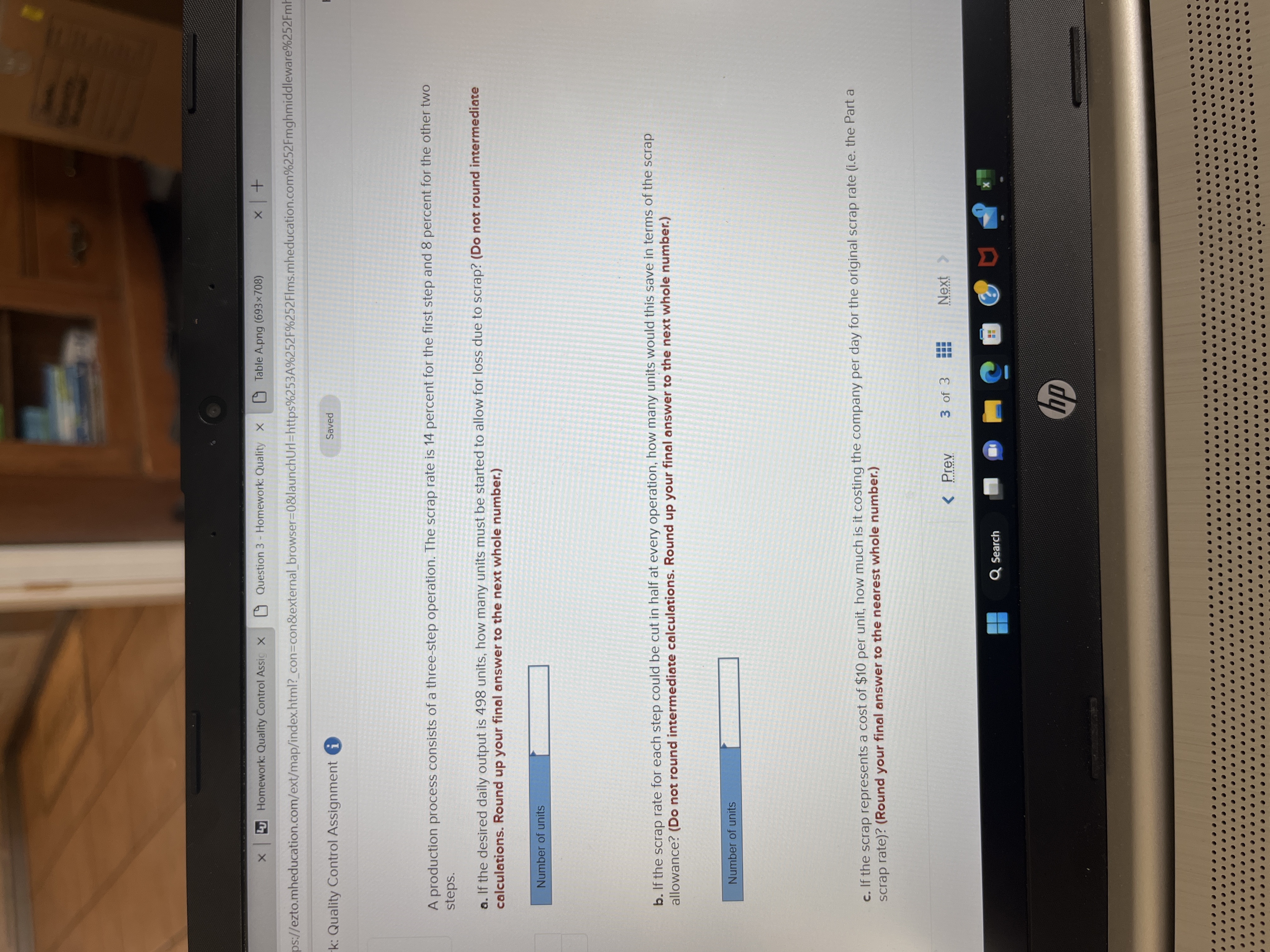X Homework: Quality Control Assig X Question 3 - Homework: Quality X