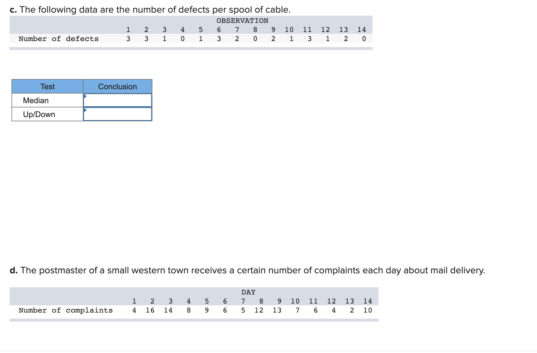 tests with z = 2. a. Given the following run test results