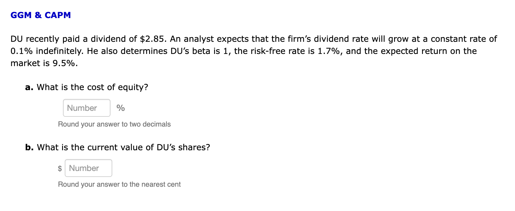 risk premium is estimated to be 8%. Using an adjusted forward estimate