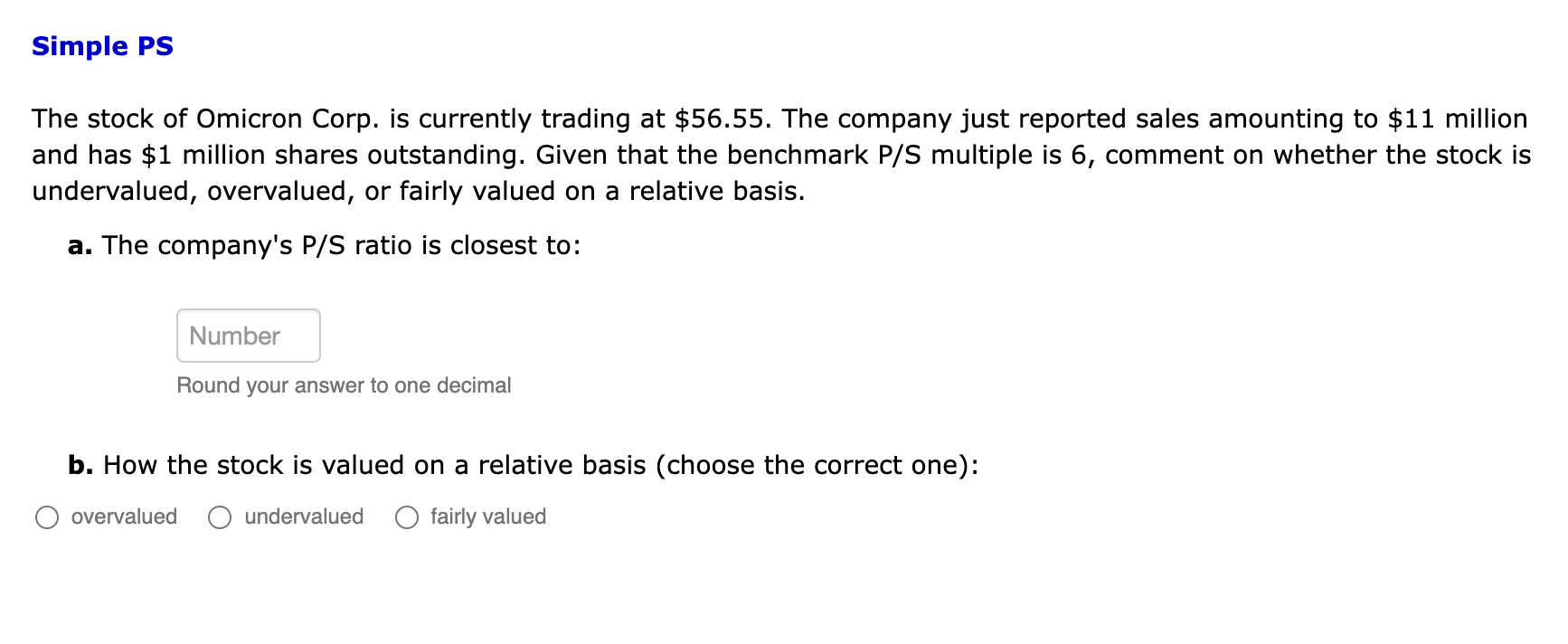 beta based on mean reversion to a value of 1, estimate the