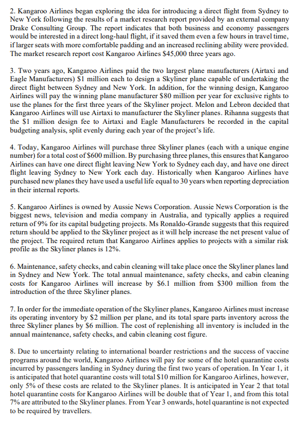 Q2. The Cash Flows over the life. Q3. The Cash Flows at