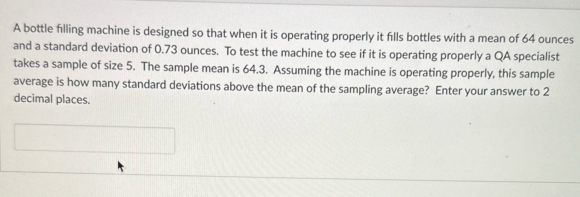 A bottle filling machine is designed so that when it is operating
