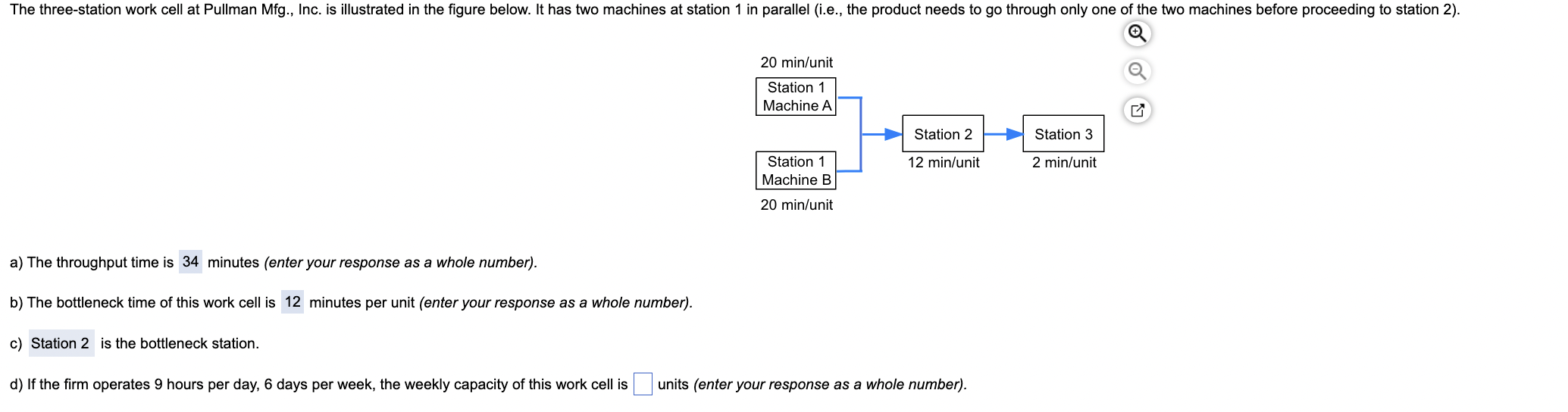 The three-station work cell at Pullman Mfg., Inc. is illustrated in the