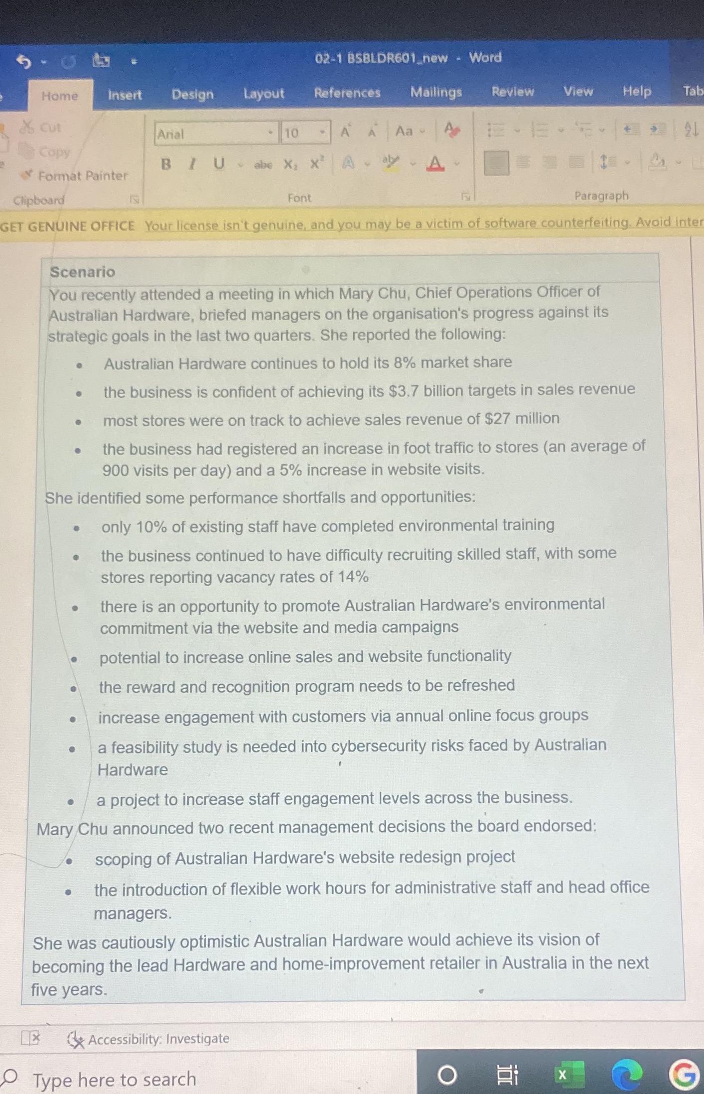 Home Insert Design Layout & Cut Arial Copy BIU Format Painter Clipboard
