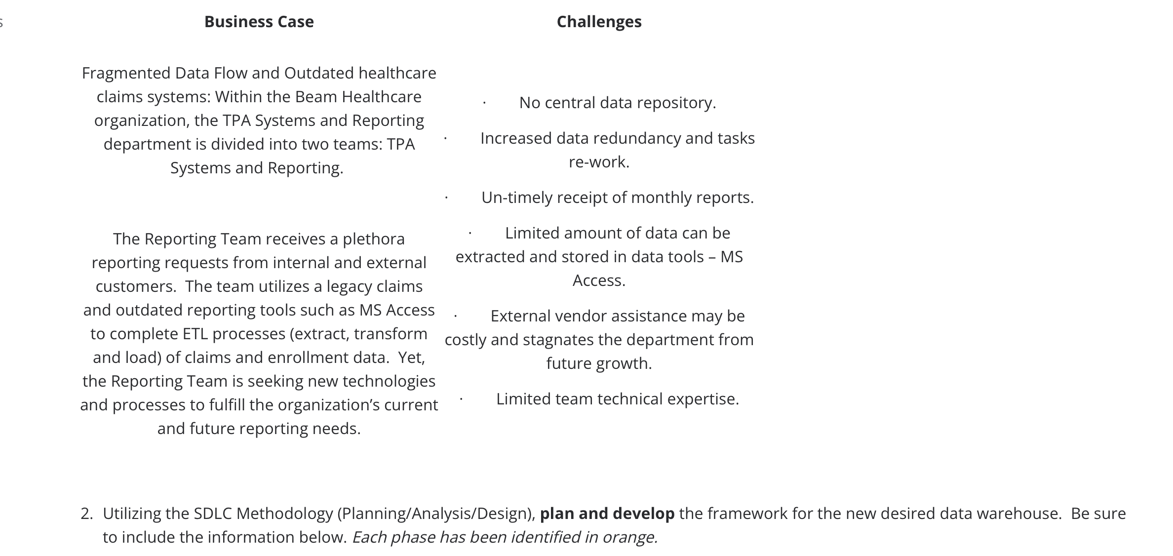 5 Business Case Challenges Fragmented Data Flow and Outdated healthcare claims systems: