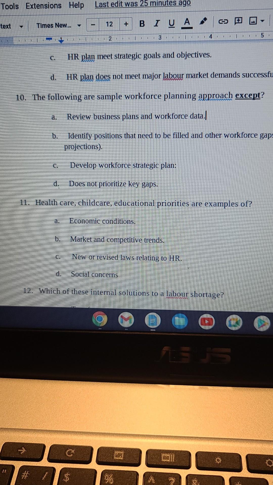 Tools Extensions Help Last edit was 25 minutes ago text Times New...