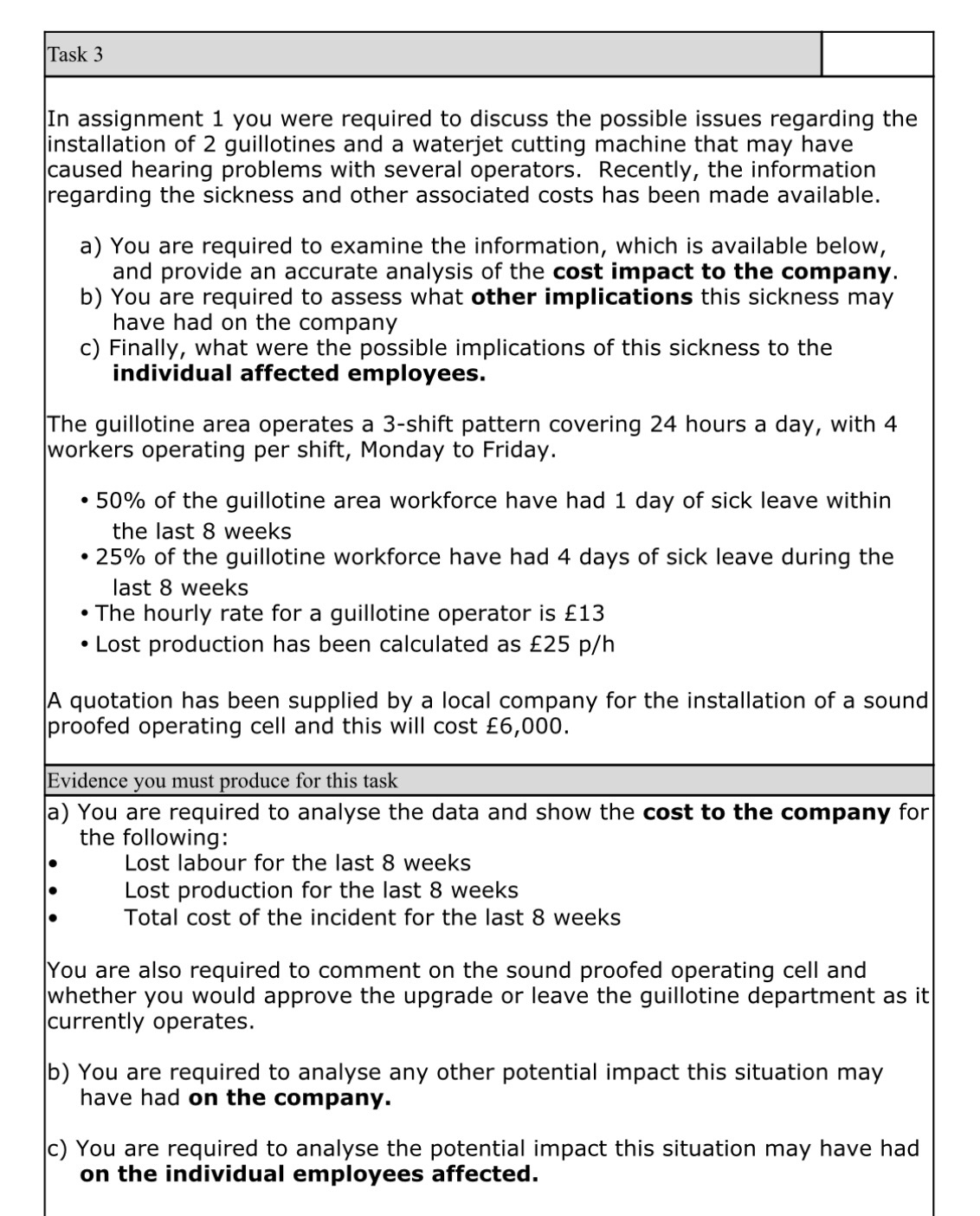 Task 3 In assignment 1 you were required to discuss the possible