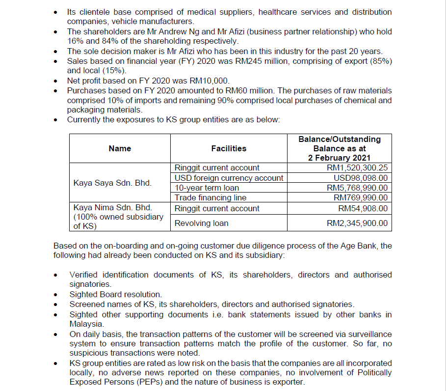 Officer of Age Bank in Malaysia. A Freezing Order pursuant to S44(1)