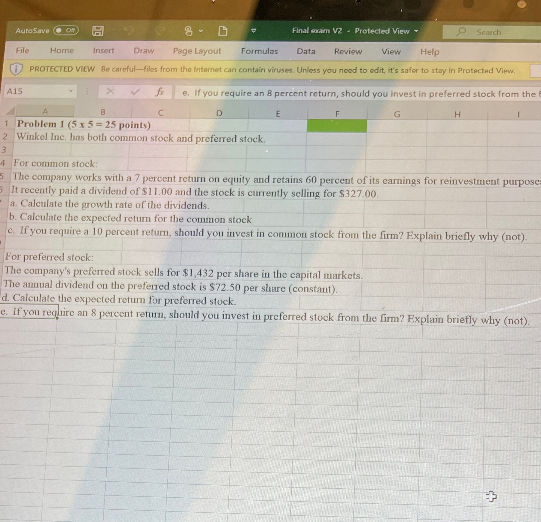 AutoSave Off File Home Insert Draw 3 - Page Layout - Final