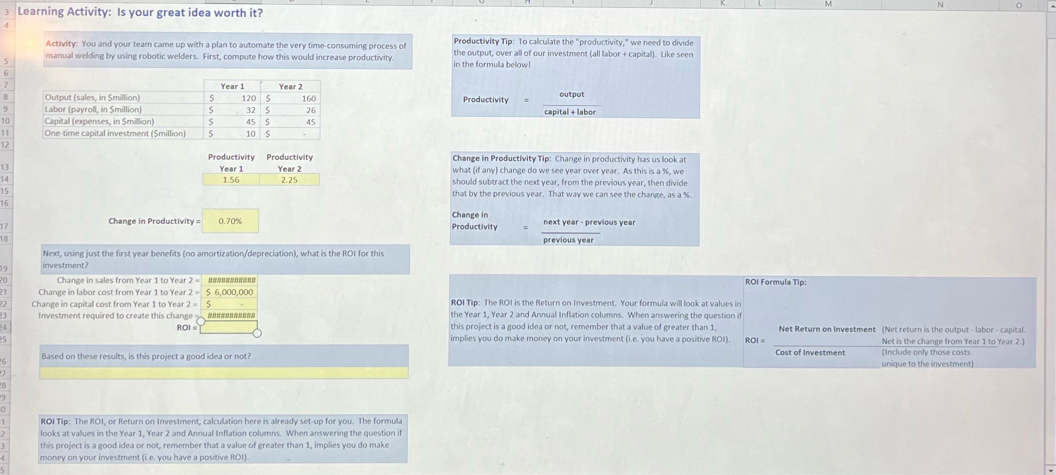 3 Learning Activity: Is your great idea worth it? 4 Activity: You