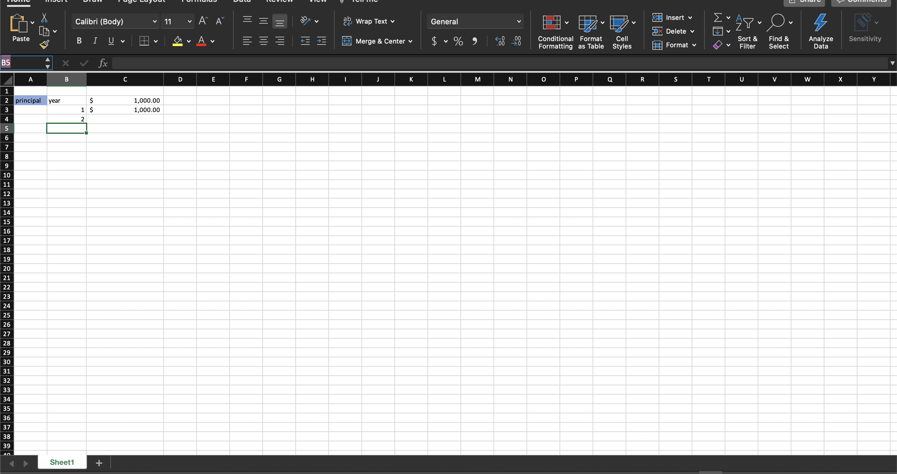 Paste Calibri (Body) B I fx U B5 A B 2 principal