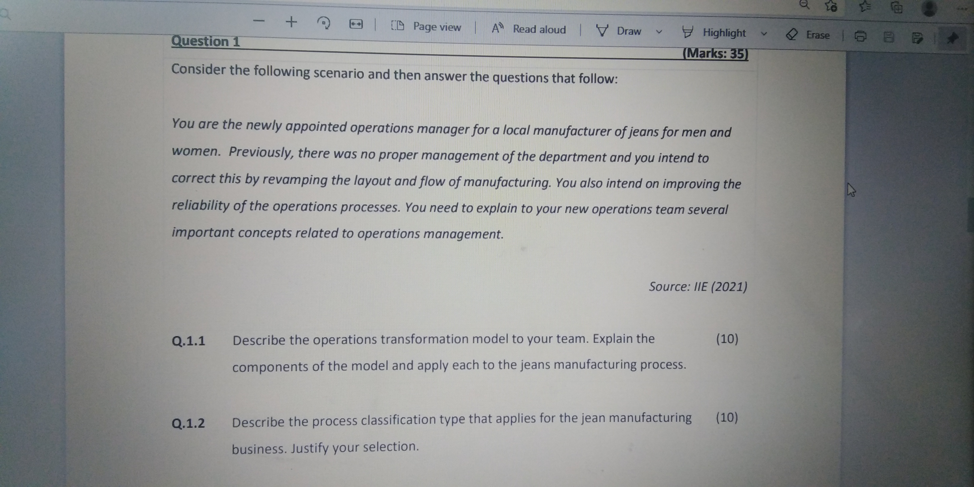 + [ Page view | A Read aloud Draw Highlight D Question