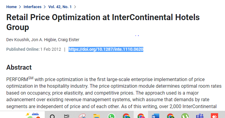 Home > Interfaces > Vol. 42, No. 1 > Retail Price Optimization
