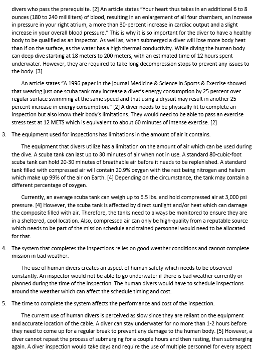 your use case: 1) Name: Request for Underwater Cable Location created a)