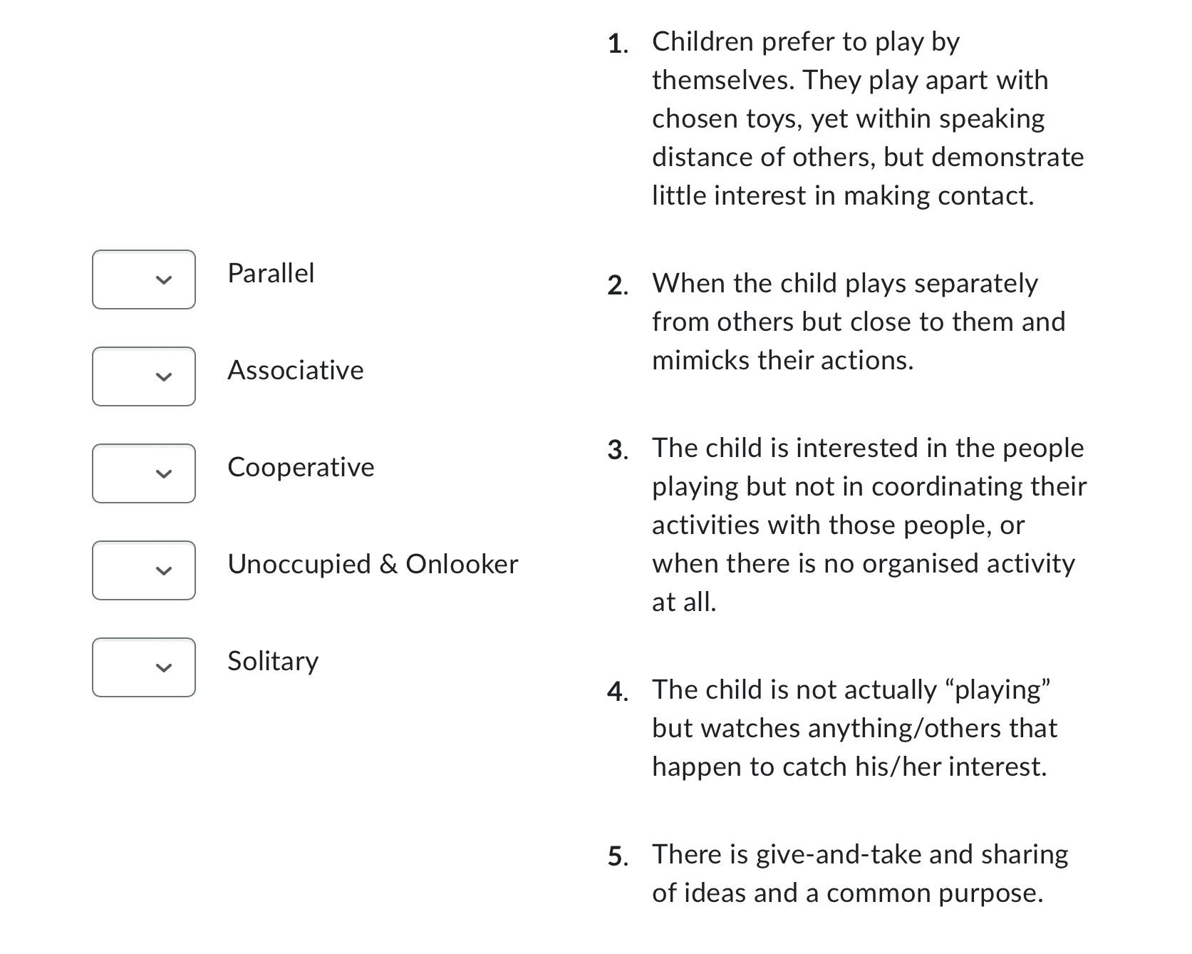 the Early Years Learning Framework for Australia" (P54 - 57) to identify