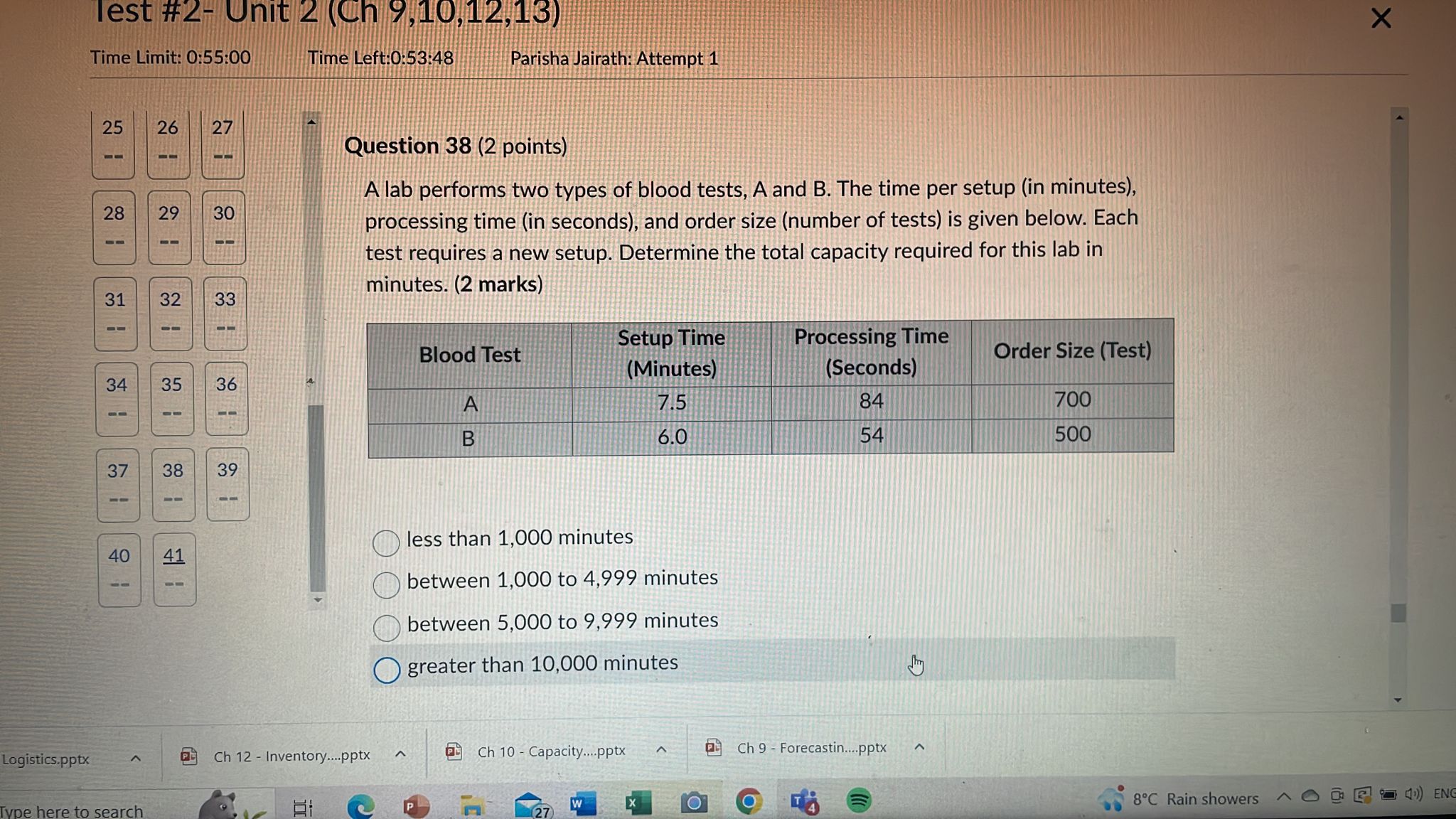 Test #2- Unit 2 (Ch 9,10,12,13) Time Limit: 0:55:00 25 26 27