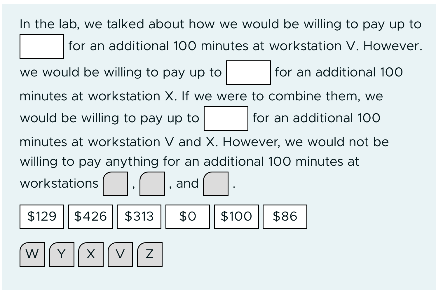 In the lab, we talked about how we would be willing to