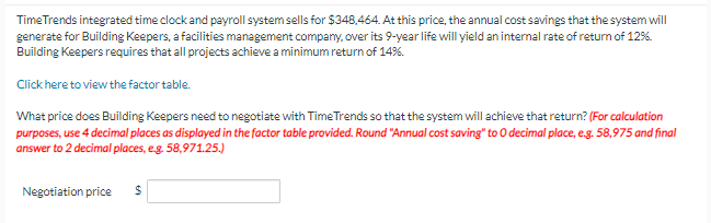 Time Trends integrated time clock and payroll system sells for $348,464. At