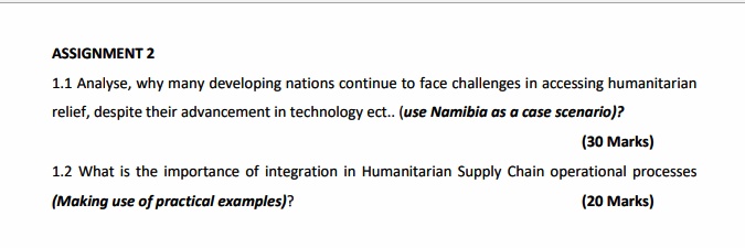 ASSIGNMENT 2 1.1 Analyse, why many developing nations continue to face challenges