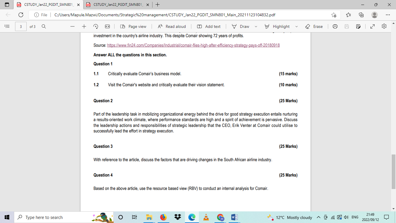 off Comair announced on Tuesday that it has achieved record earnings for
