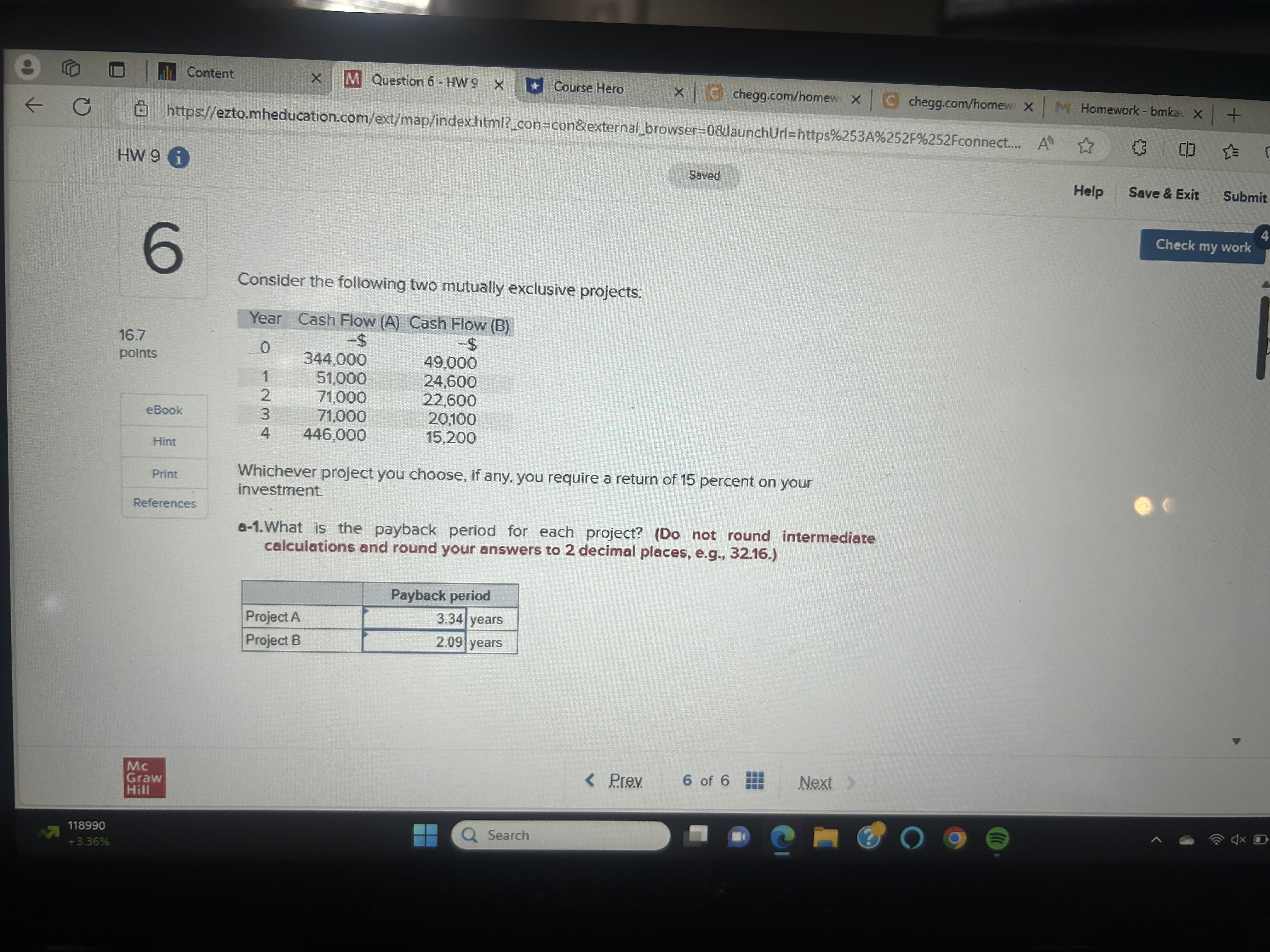 C HW 9 Content X M Question 6 - HW 9 X