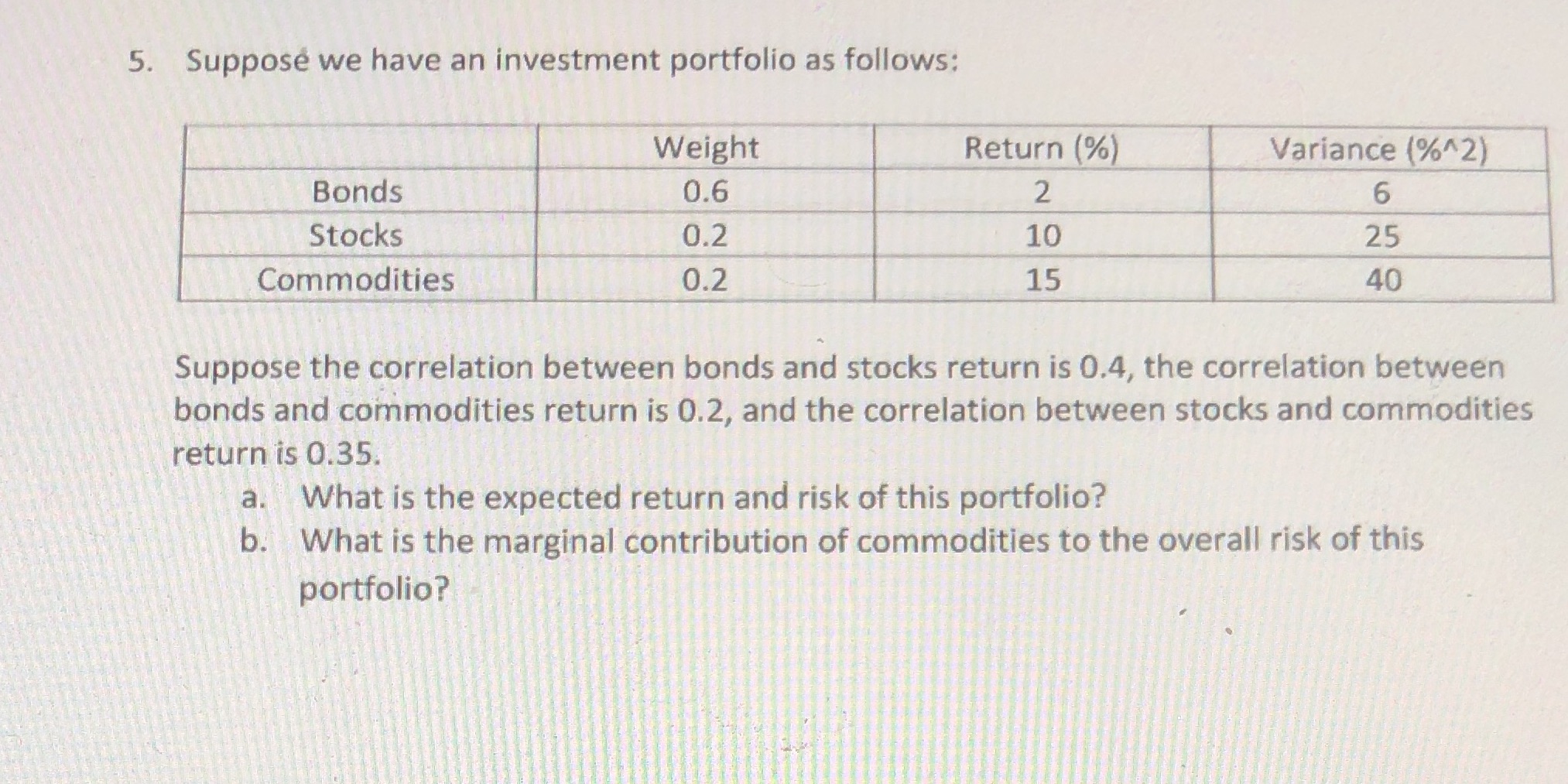 of a stock return: Period 2011 to 2012 2012 to 2013 2013