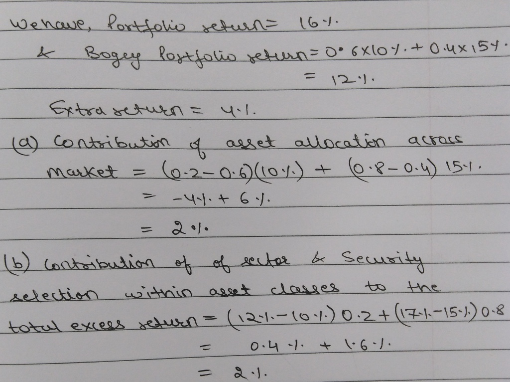 by making the following investments in two asset classes, bonds and stocks: