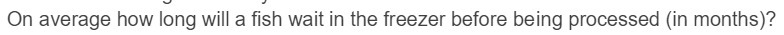 On average how long will a fish wait in the freezer before