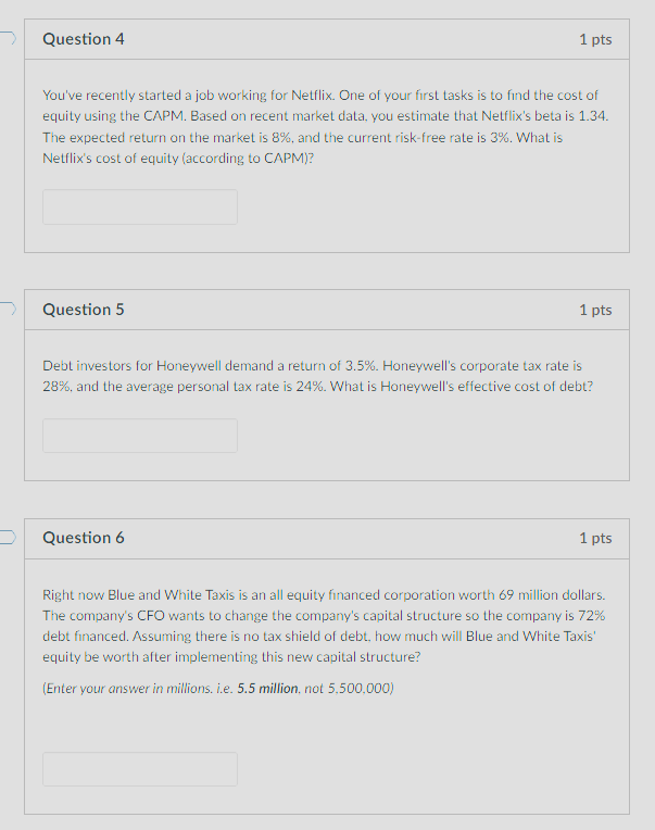 Question 4 1 pts You've recently started a job working for Netflix.