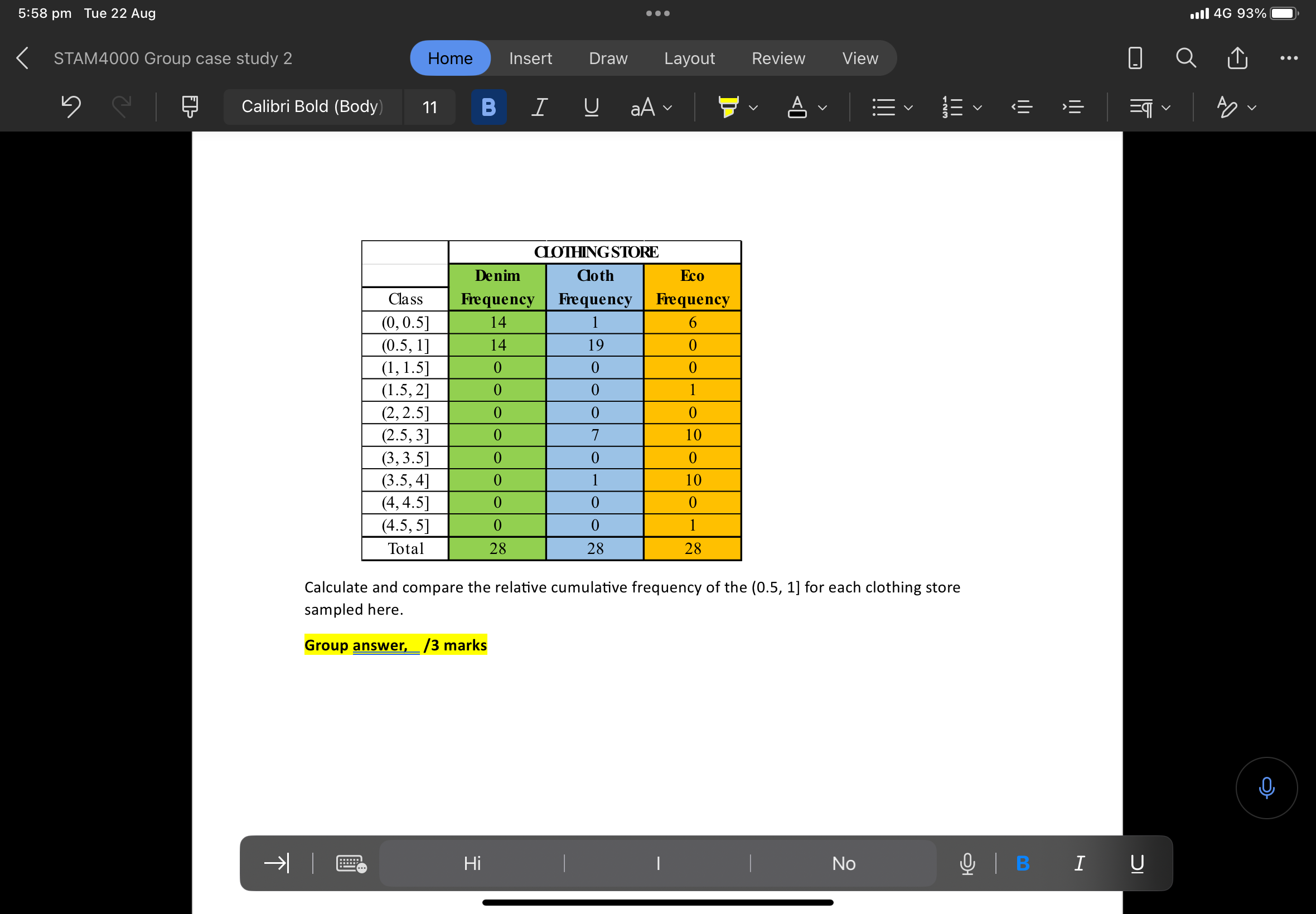 Bold (Body) 11 B I U aA 5:57 pm Tue 22 Aug