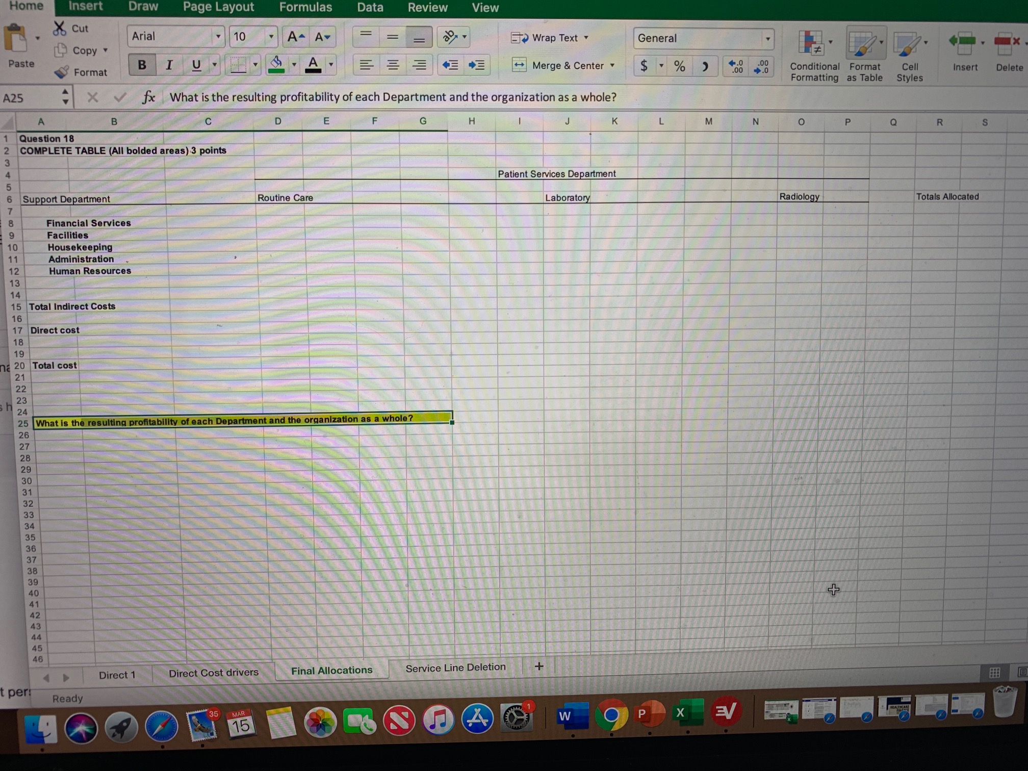 Assignment.xls [Compatibility Mode] E 72% [4] Sun 4:1 Review View Cut Times
