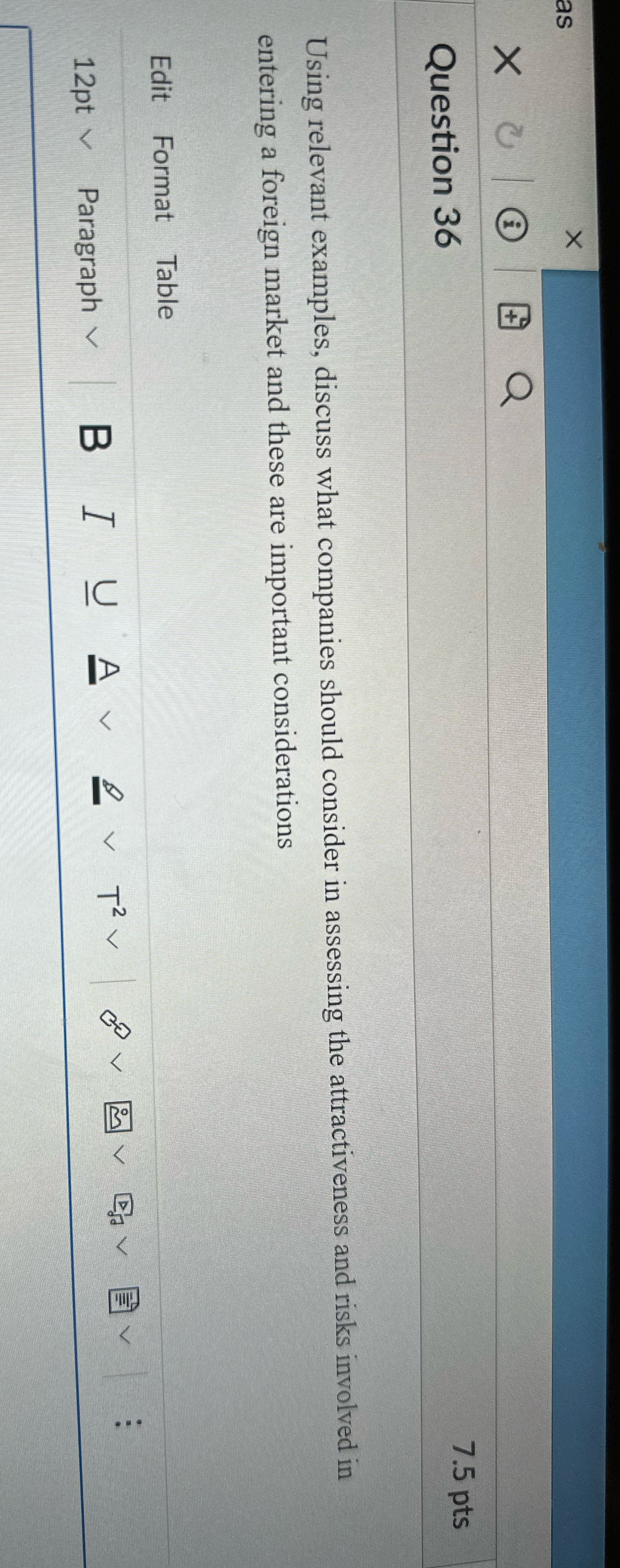 as x c X Question 36 a 7.5 pts Using relevant examples,