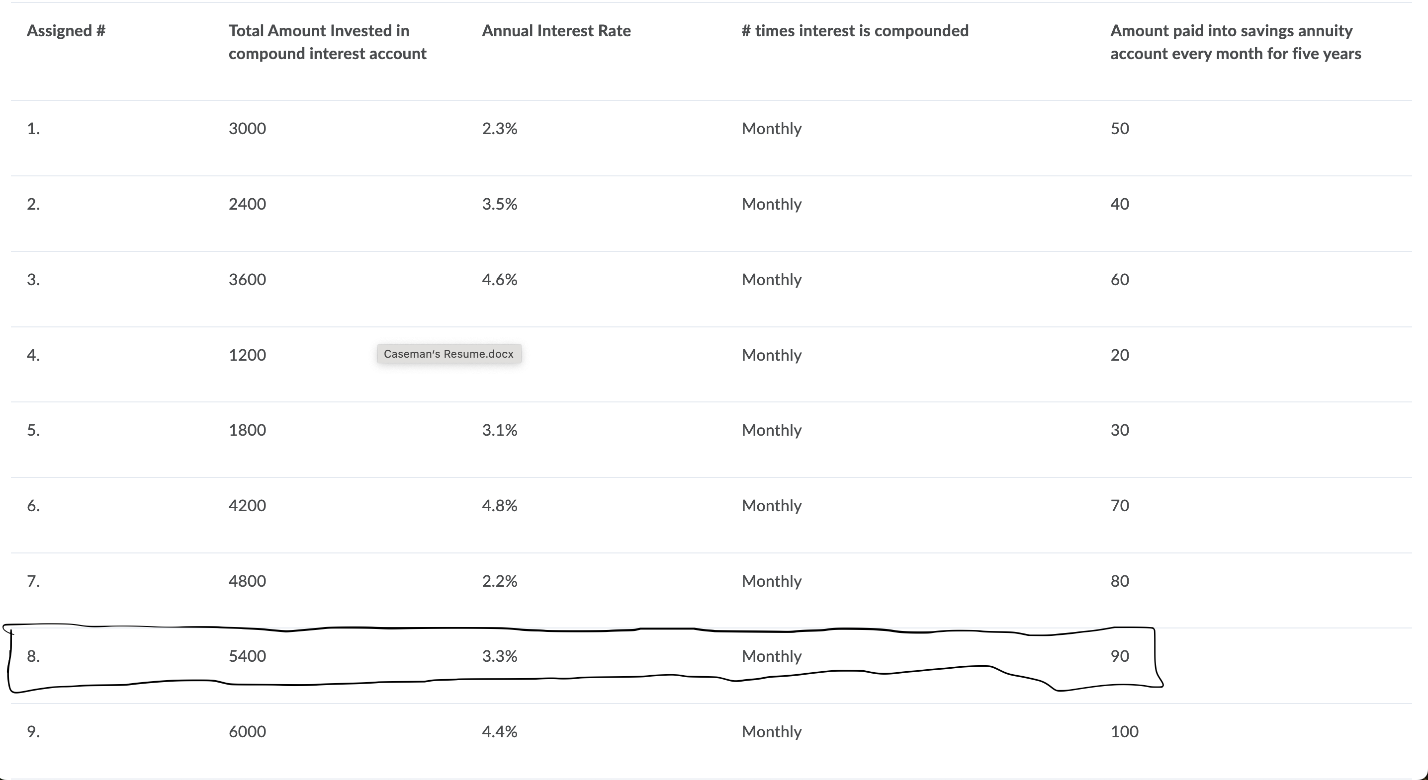1 B has 1 and 2. Question 2 A has one question