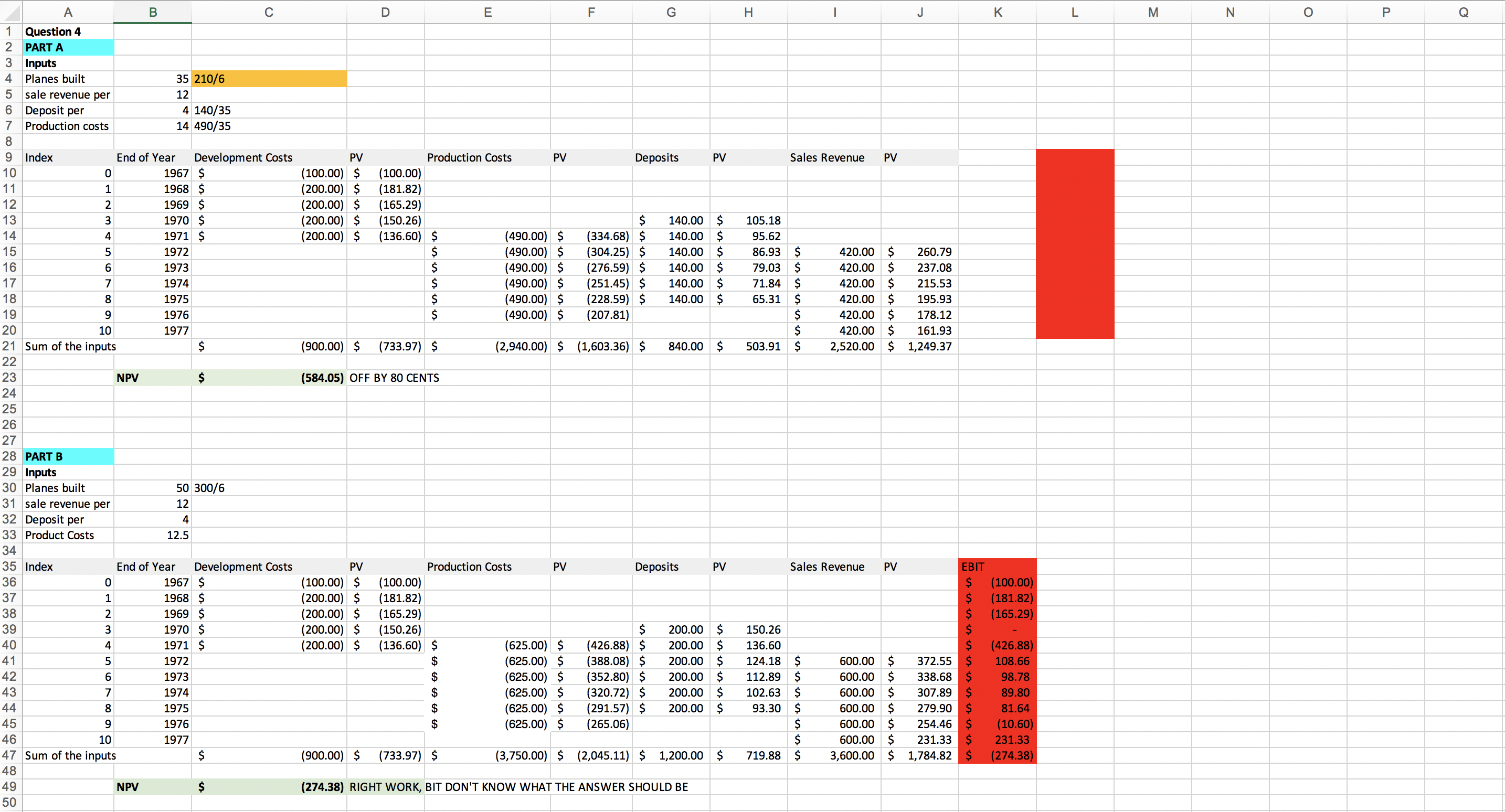 1 A Question 4 2 PART A 3 Inputs 4 Planes built