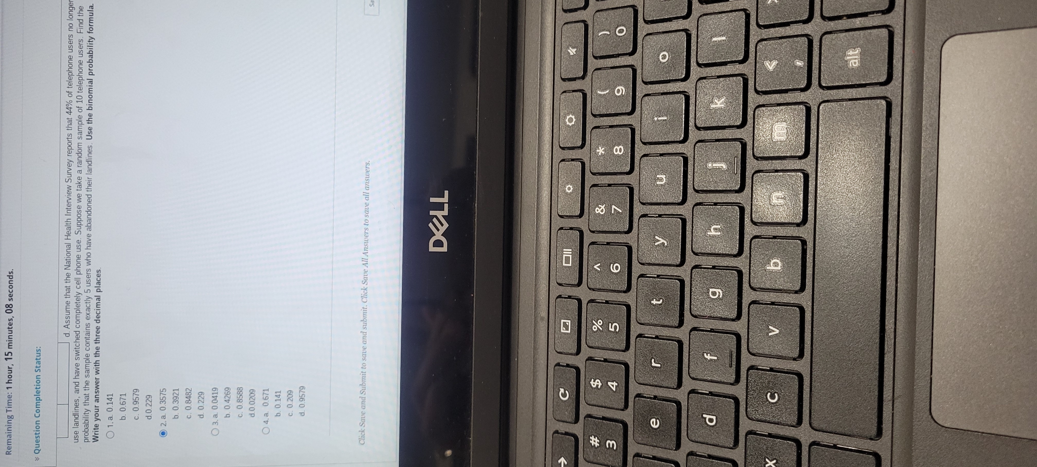 National Health Interview Survey reports that 41% of the telephone users no