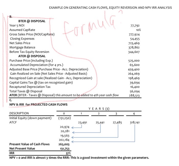@8% : $393,750 Loan to Value ratio : 75% 1st yr. Potential