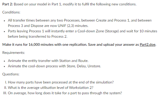 Part 2: Based on your model in Part 1, modify it to