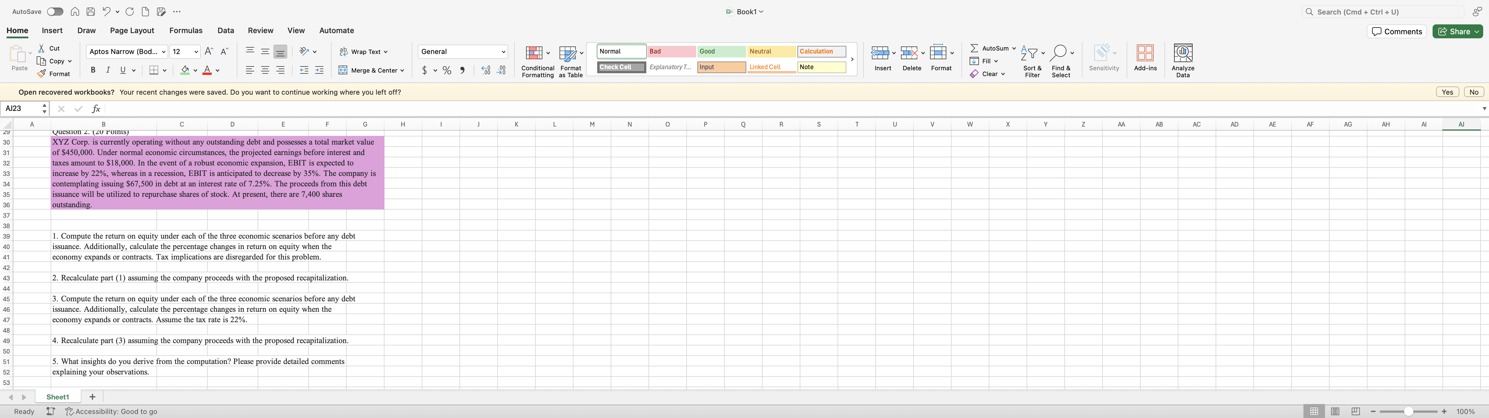 AutoSave Home Insert Draw Page Layout Formulas Data Cut Aptos Narrow (Bod...