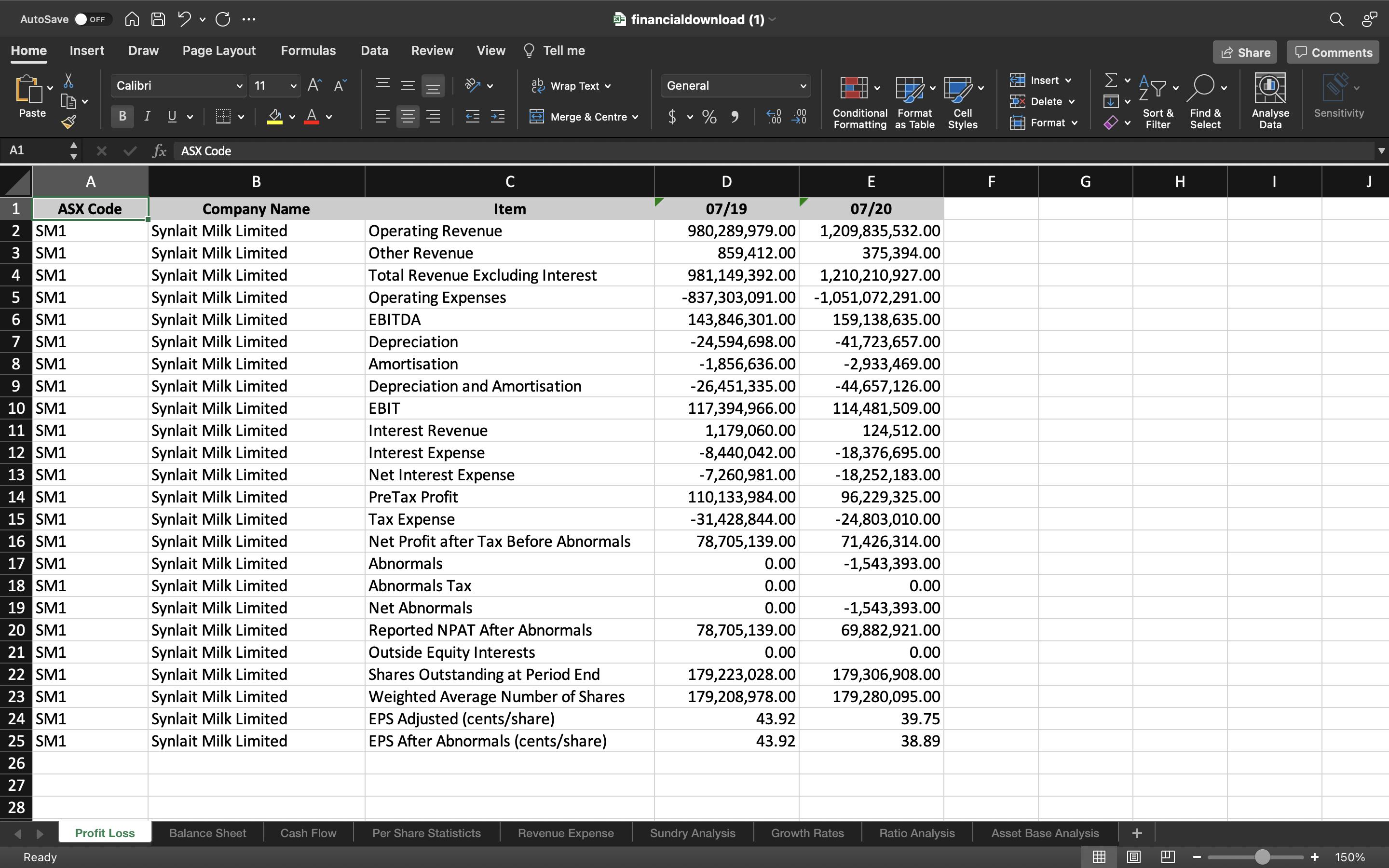 BD Comments Analyse Data Sensitivity Sort & Filter O Find & Select