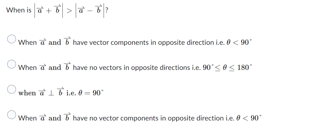 When is a + is | a + b | > |