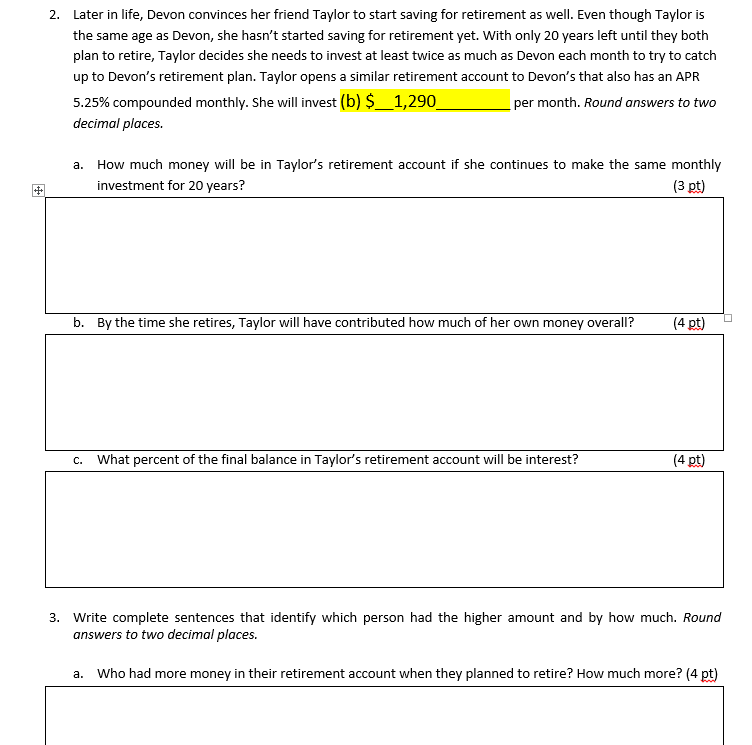 graduated college with her associate's degree. She plans to start saving money