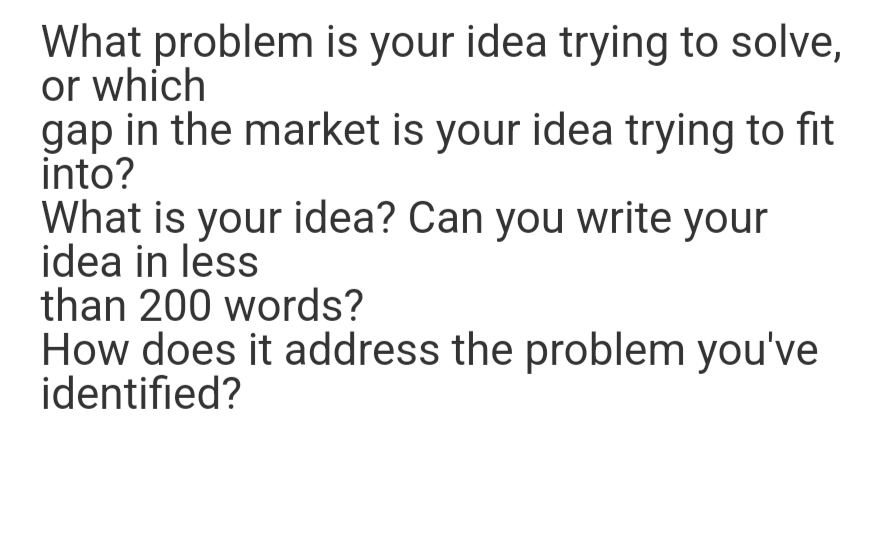 What problem is your idea trying to solve, or which gap in