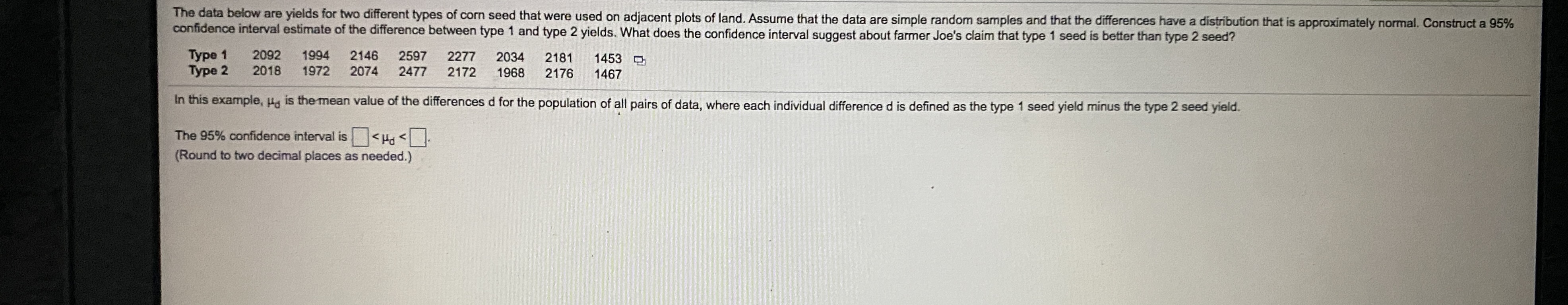 on a pain scale before and after hypnosis. Assume that the paired