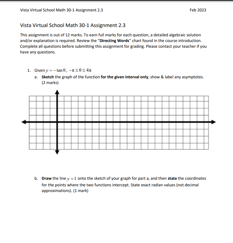 marks) Feb 2023 b. Use technology to graphically verify the quadrant III